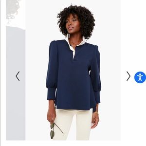 Tuckernuck Navy Charlotte Terry Top